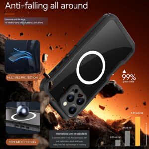 Apple iPhone 16 Pro Max - Redpepper IP68 Dot Series Étui étanche d'extérieur avec fonction MagSafe, noir