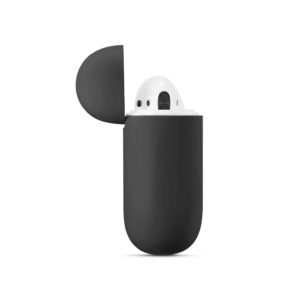 Airpods 1+2. - Silicone Hang Case Black