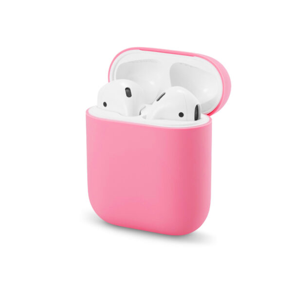 Airpods 1+2. Gen - Silicone Hang Case Pink - Image 3