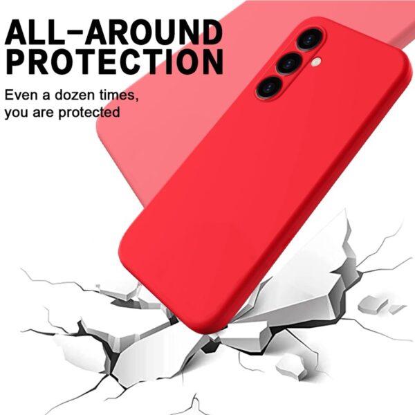 Samsung Galaxy S22 - Custodia in silicone liquido, custodia posteriore, rosso - immagine 6