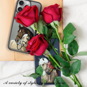 iPhone 16 - Santa Barbara Polo Isidore - Custodia premium con ricamo di cavalli, blu navy