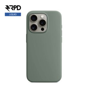 iPhone 15 Pro - étui silicone vert cyprès, liquide (version Magsafe)