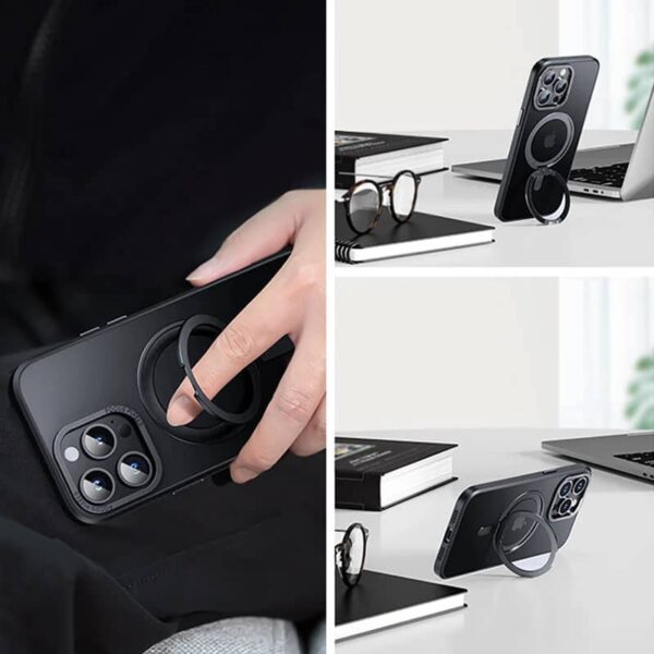 Apple Phone 16e - 360 Grad Magsafe Stand Etui violett - Image 2
