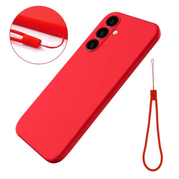 Samsung Galaxy S22 - Custodia in silicone liquido, custodia posteriore, rosso - immagine 4