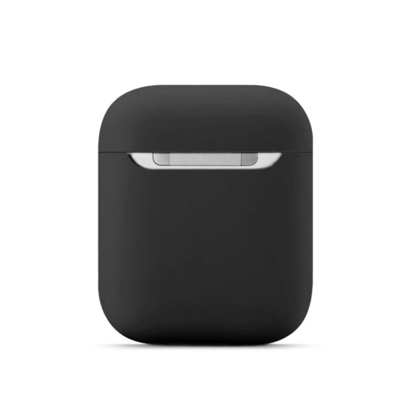 Airpods 1+2. - Silicone Hang Case Black - Image 3