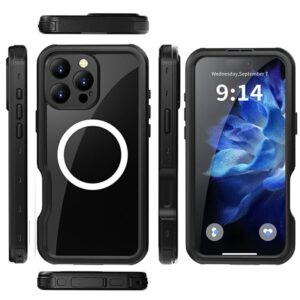 Apple iPhone 16 Pro - Custodia impermeabile per esterni Redpepper IP68 Dot Series con funzione MagSafe, nero