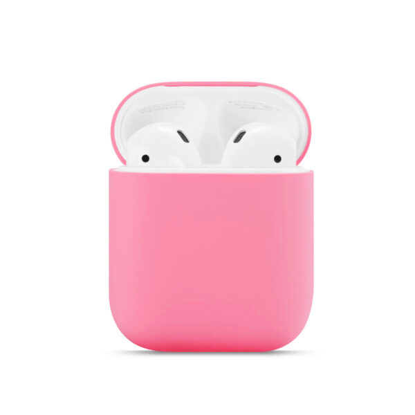 Airpods 1+2. Gen - Silicone Hang Case Pink - Image 2