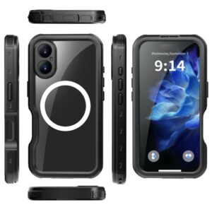 Apple iPhone 16 - Redpepper IP68 Dot Series Étui étanche pour l'extérieur avec fonction MagSafe, noir