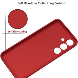 Samsung Galaxy A56 5G - X-Level Thin Backcase, Silikon Hülle in Rot für optimalen Schutz und schlankes Design