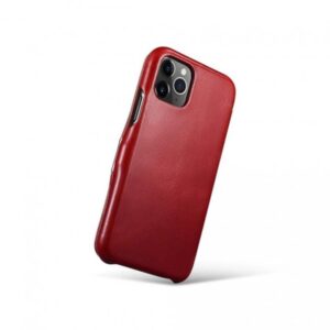 iPhone 11 Pro - Custodia Flip in vera pelle iCarer Serie Vintage (apertura laterale), rosso