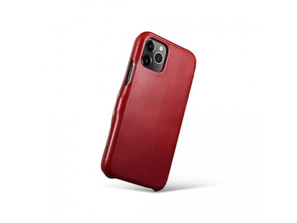 iPhone 11 Pro - Custodia Flip in vera pelle iCarer Serie Vintage (apertura laterale), rosso - immagine 6