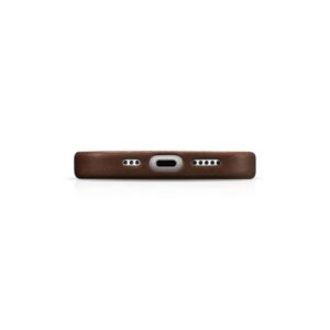 iPhone 16 Pro - Custodia iCarer Oil Wax Premium in vera pelle con Magsafe marrone scuro (WMI16240702-BN)