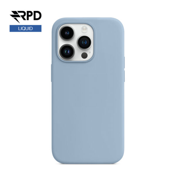 iPhone 13 - Custodia in silicone Blue fog (azzurro), Liquid (versione Magsafe)