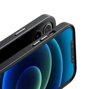 iPhone 12 - Baseus Original Magnetic Kunstleder Etui PB2849Z-3, Schwarz
