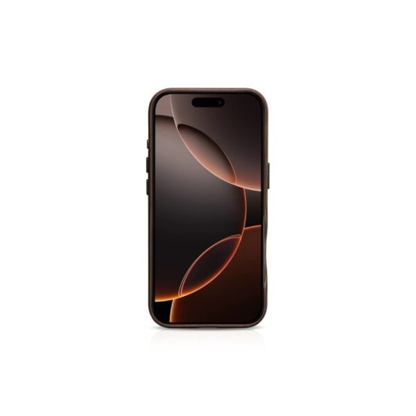 iPhone 16 Pro - Custodia iCarer Oil Wax Premium in vera pelle con Magsafe marrone scuro (WMI16240702-BN) - immagine 6