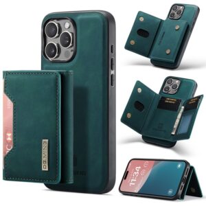 iPhone 16 Pro Max - DG.MING Etui, Leder-Optik, Kartenfach & Magnetverschluss, Grün