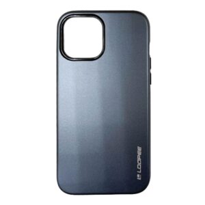 iPhone 12 Pro Max - Loopee Backcase, robuste avec protection extérieure, bleu foncé